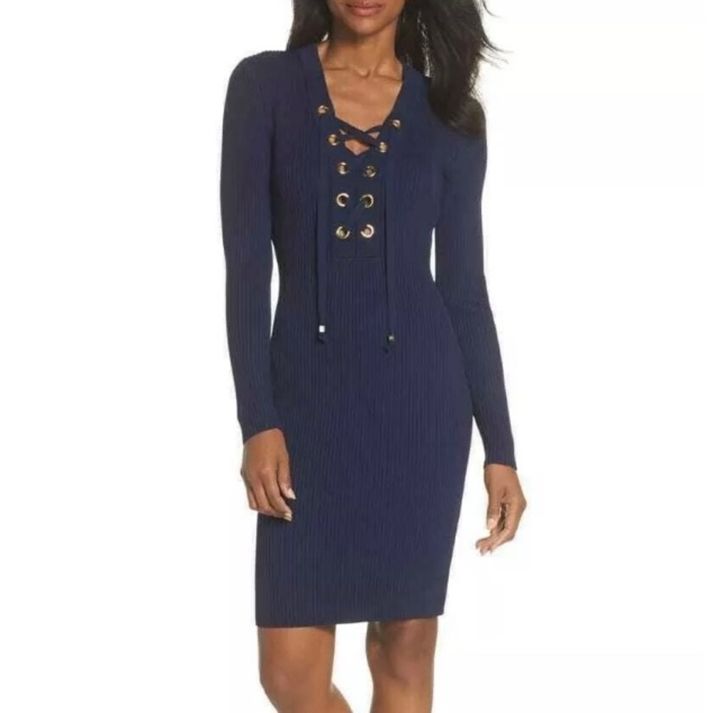 Michael Michael Kors Navy Knit Sweater Dress